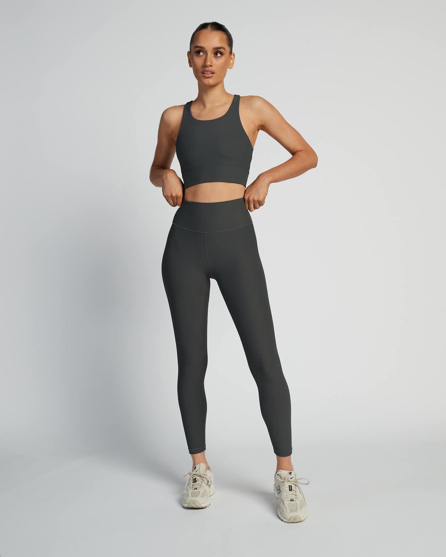 Base Ribbed (Charcoal) 7/8 Legging