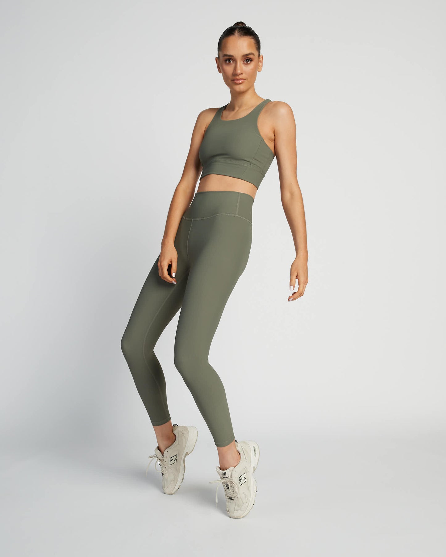 Base Ribbed (Khaki) 7/8 Legging