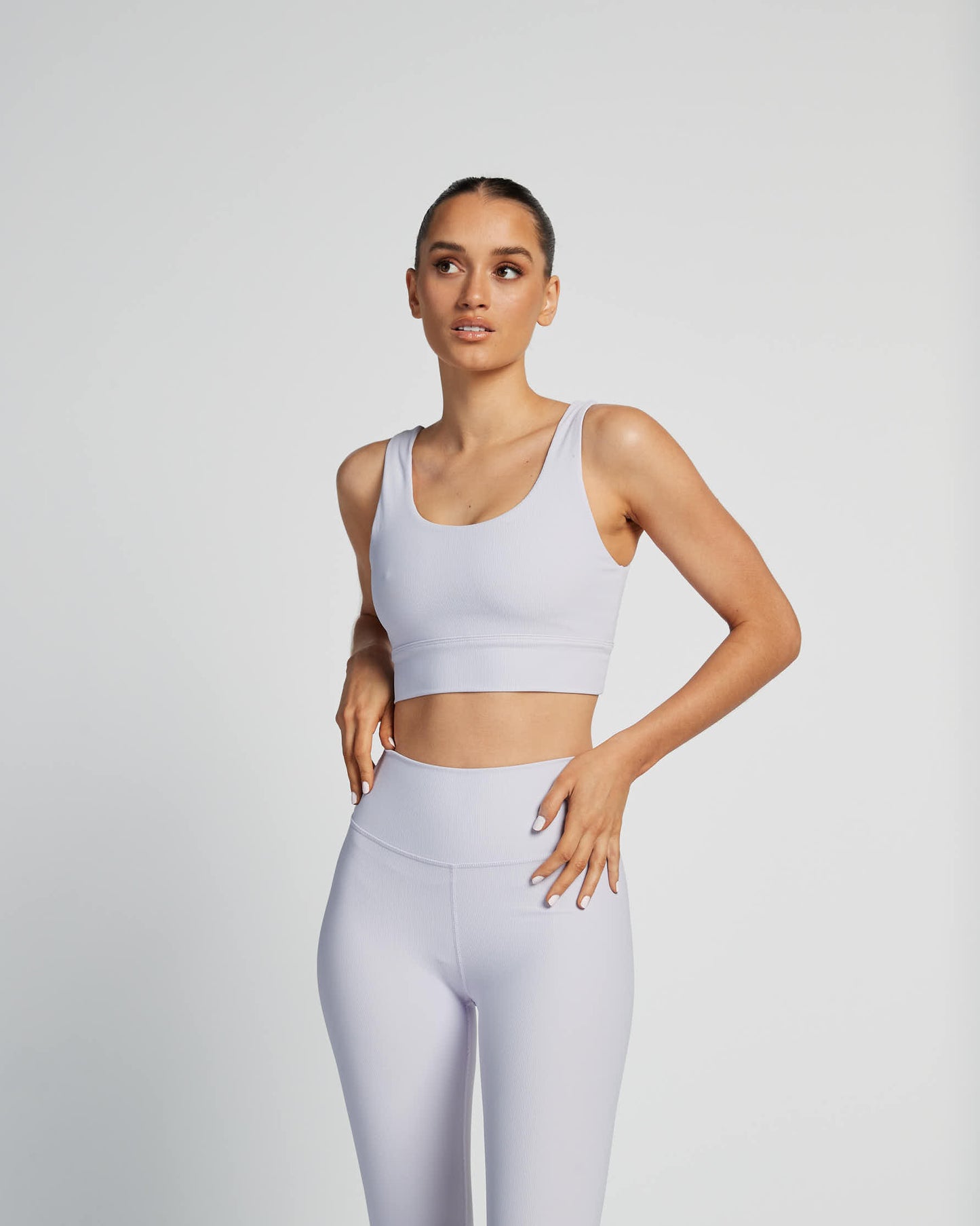 Base Ribbed (Lilac) Scoop Back Sports Bra – Wilothelabel