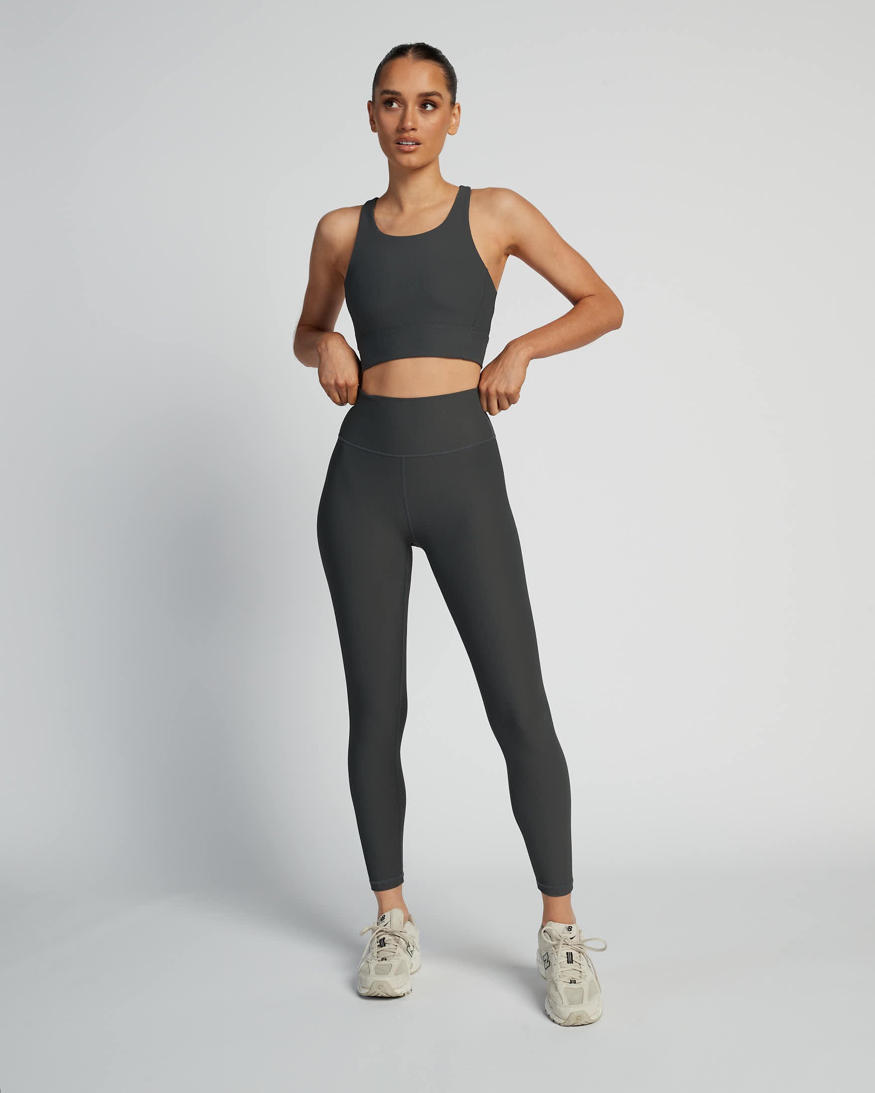 Base Ribbed (Charcoal) 7/8 Legging